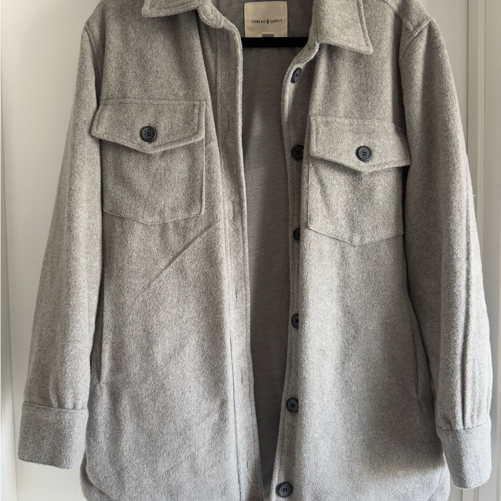 Thread & Supply Gray Utility Jacket - Picture 2 of 4